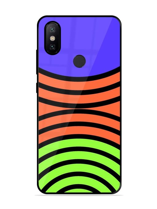 Psychedelic Stripe Symphony Glossy Soft Edge Case for Xiaomi Mi A2 Chachhi