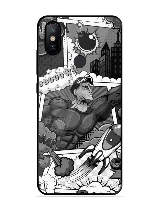 Comic Book Chaos Glossy Soft Edge Case for Xiaomi Mi A2 Chachhi