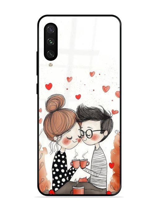 Couple Seating With Coffee Glossy Soft Edge Case for Xiaomi Mi A3