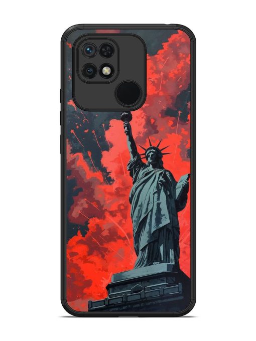 Lady Liberty'S Firework Finale Glossy Soft Edge Case for Xiaomi Redmi 10 Chachhi