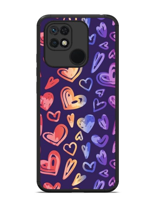 Rainbow Hearts Glossy Soft Edge Case for Xiaomi Redmi 10 Chachhi