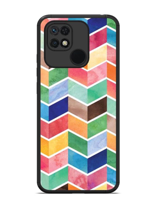 Watercolor Chevron Whimsy Glossy Soft Edge Case for Xiaomi Redmi 10 Chachhi