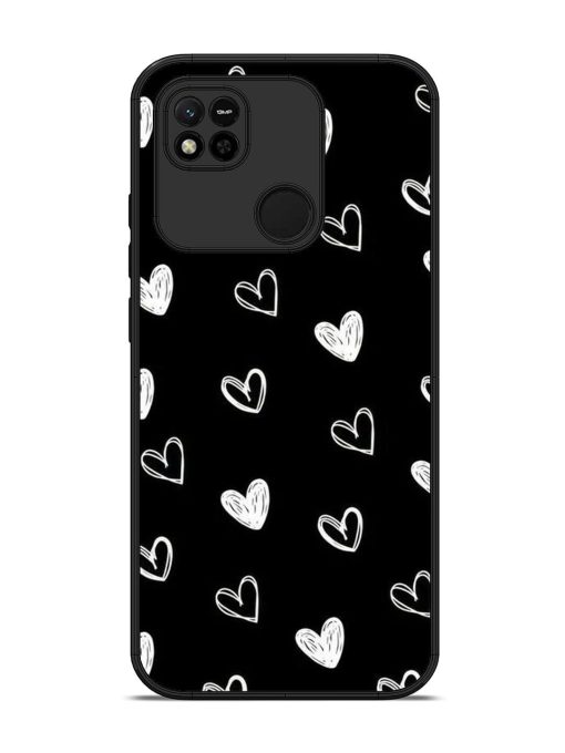 Scattered Hearts Glossy Soft Edge Case for Xiaomi Redmi 10A Chachhi