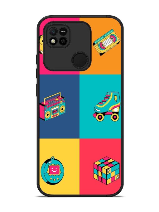 90S Throwback Grid Glossy Soft Edge Case for Xiaomi Redmi 10A Chachhi