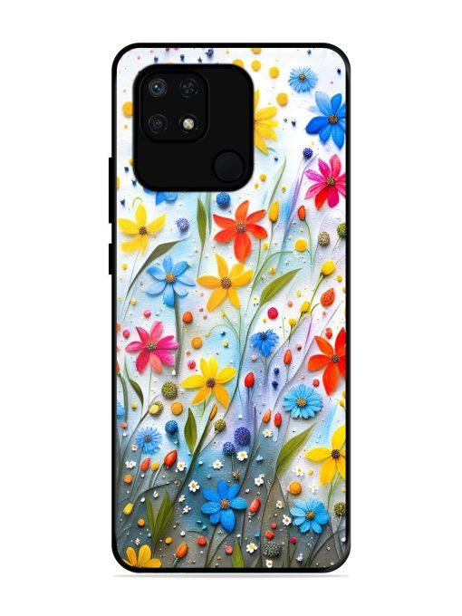 Vibrant Floral Glossy Soft Edge Case for Xiaomi Redmi 10 Power Chachhi