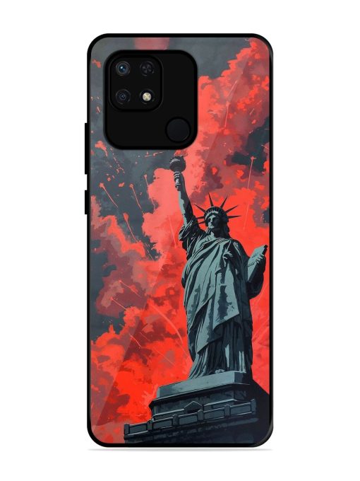 Lady Liberty'S Firework Finale Glossy Soft Edge Case for Xiaomi Redmi 10 Power Chachhi