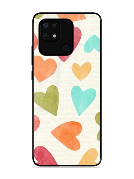 Watercolor Hearts Glossy Soft Edge Case for Xiaomi Redmi 10 Power Chachhi