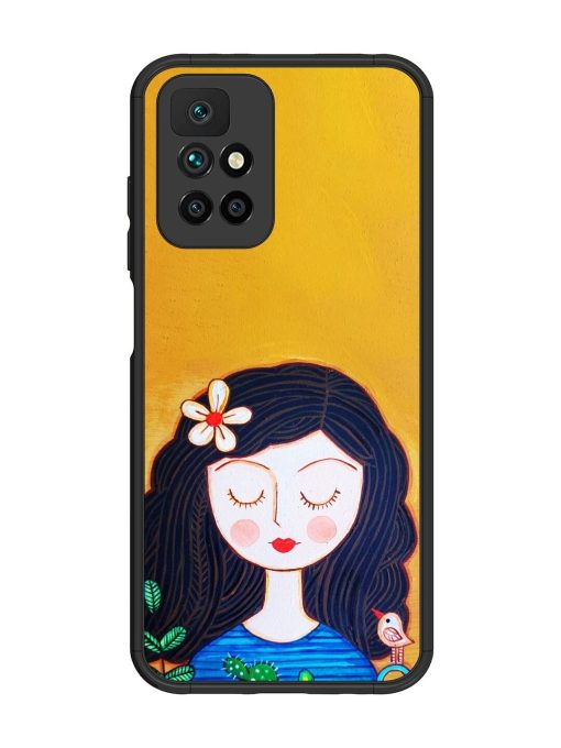 Girl Illustration Glossy Soft Edge Case for Xiaomi Redmi 10 Prime (2022) Chachhi