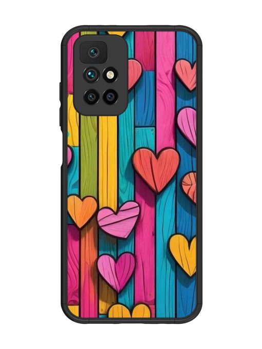 Rainbow Of Hearts Glossy Soft Edge Case for Xiaomi Redmi 10 Prime (2022) Chachhi