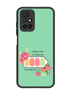 Recharge And Bloom Glossy Soft Edge Case for Xiaomi Redmi 10 Prime (2022)