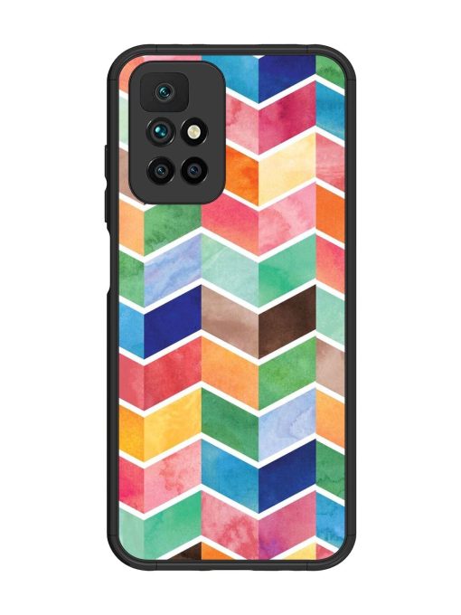 Watercolor Chevron Whimsy Glossy Soft Edge Case for Xiaomi Redmi 10 Prime (2022) Chachhi