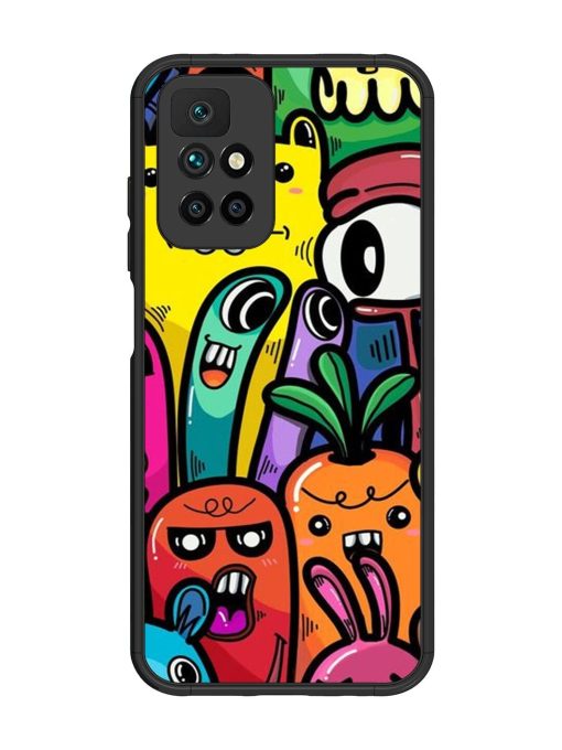 Whimsical Doodle Chaos Glossy Soft Edge Case for Xiaomi Redmi 10 Prime (2022) Chachhi