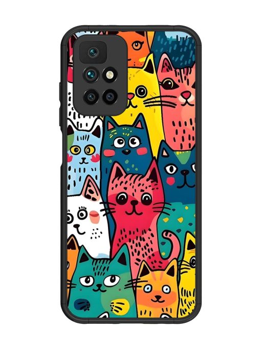 Feline Frenzy Glossy Soft Edge Case for Xiaomi Redmi 10 Prime (2022)