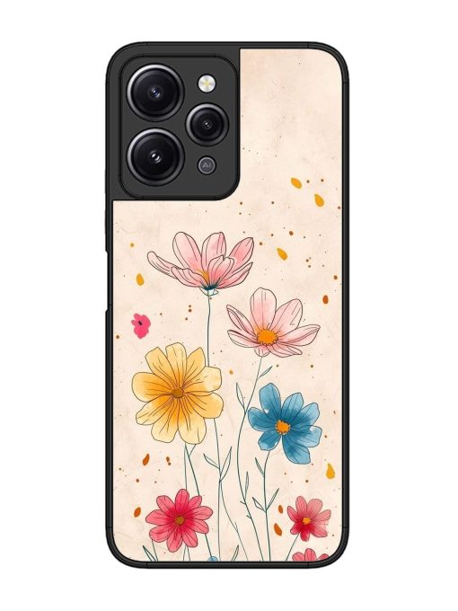 Delicate Bloom Glossy Soft Edge Case for Xiaomi Redmi 12 (4G) Chachhi