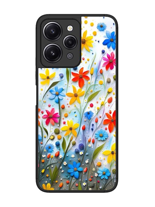 Vibrant Floral Glossy Soft Edge Case for Xiaomi Redmi 12 (4G) Chachhi