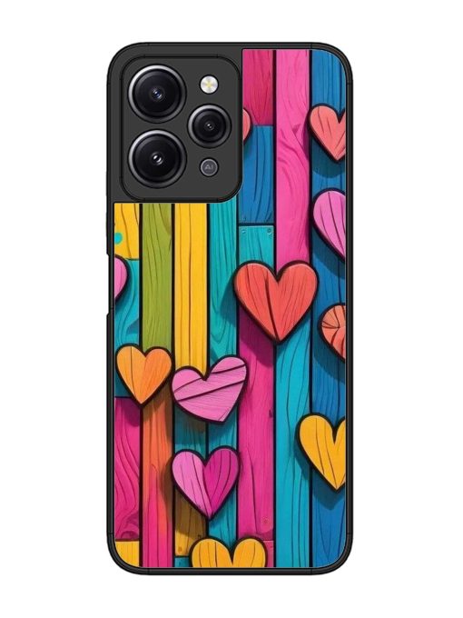 Rainbow Of Hearts Glossy Soft Edge Case for Xiaomi Redmi 12 (4G) Chachhi