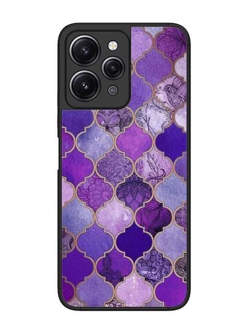 Purple Mosaic Magic Glossy Soft Edge Case for Xiaomi Redmi 12 (4G) Chachhi