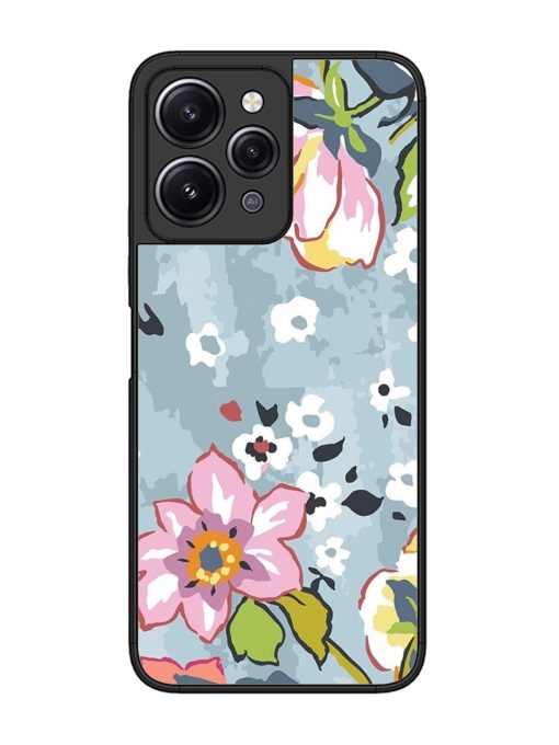 Floral Fantasy Glossy Soft Edge Case for Xiaomi Redmi 12 (4G) Chachhi