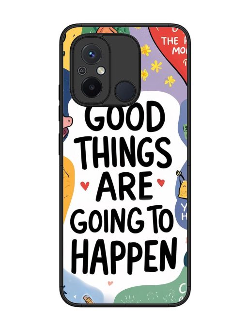 Uplifting Scribbles Glossy Soft Edge Case for Xiaomi Redmi 12C Chachhi