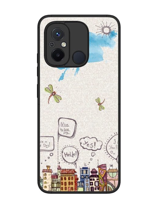 Doodle City Glossy Soft Edge Case for Xiaomi Redmi 12C Chachhi