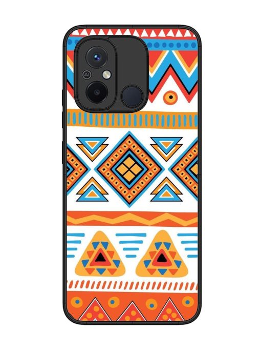 Vibrant Tribal Pattern Glossy Soft Edge Case for Xiaomi Redmi 12C Chachhi