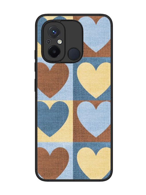 Hearts On Canvas Glossy Soft Edge Case for Xiaomi Redmi 12C