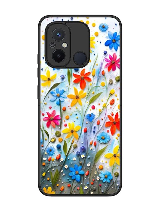 Vibrant Floral Glossy Soft Edge Case for Xiaomi Redmi 12C Chachhi