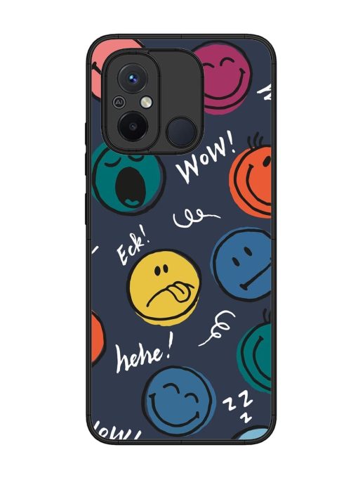 Emoticon Parade Glossy Soft Edge Case for Xiaomi Redmi 12C Chachhi