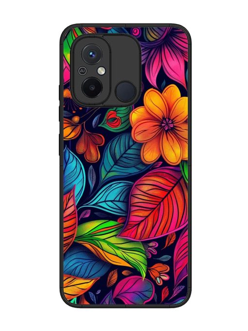 Rainbow Of Blooms Glossy Soft Edge Case for Xiaomi Redmi 12C Chachhi