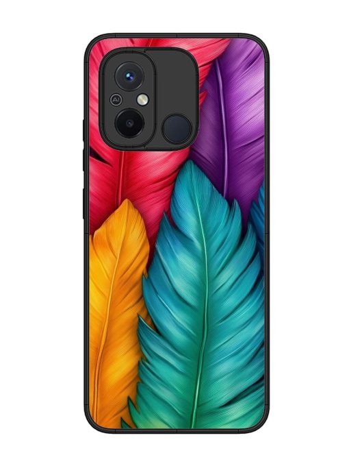 Rainbow Feathers Glossy Soft Edge Case for Xiaomi Redmi 12C