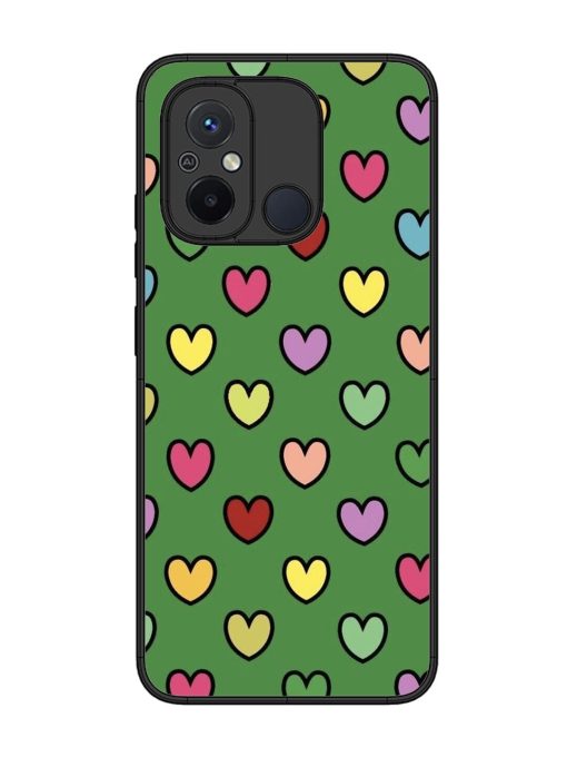 Rainbow Heart Parade Glossy Soft Edge Case for Xiaomi Redmi 12C Chachhi