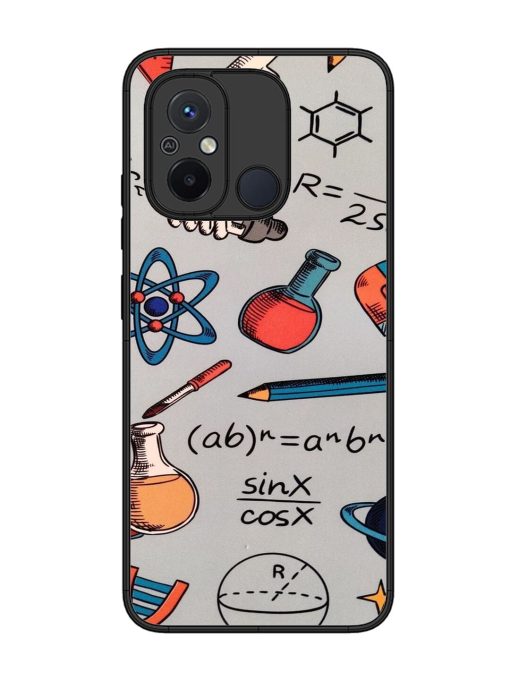 Science Doodle Delight Glossy Soft Edge Case for Xiaomi Redmi 12C Chachhi