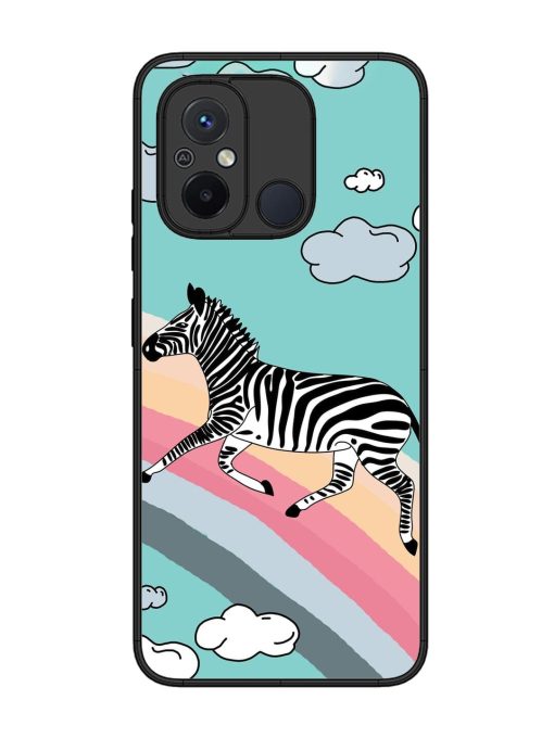 Zebra On A Rainbow Glossy Soft Edge Case for Xiaomi Redmi 12C Chachhi