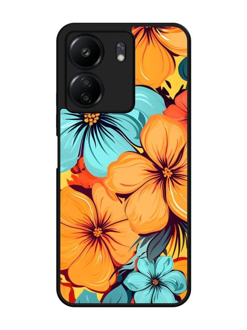 Tropical Bloom Glossy Soft Edge Case for Xiaomi Redmi 13C (4G) Chachhi