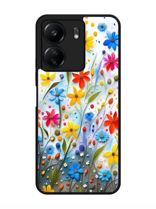 Vibrant Floral Glossy Soft Edge Case for Xiaomi Redmi 13C (4G) Chachhi