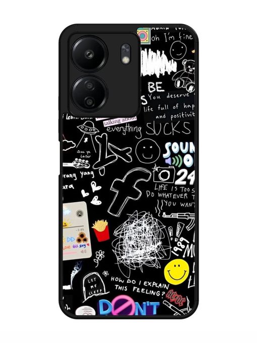 Doodle Diary Glossy Soft Edge Case for Xiaomi Redmi 13C (4G) Chachhi