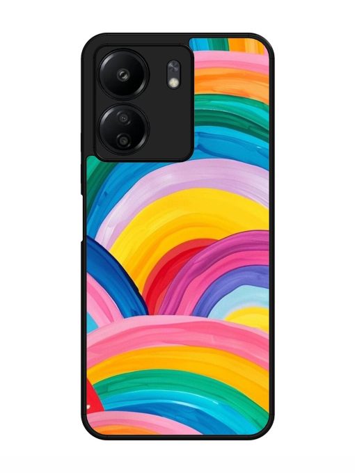 Rainbow Symphony Glossy Soft Edge Case for Xiaomi Redmi 13C (4G) Chachhi