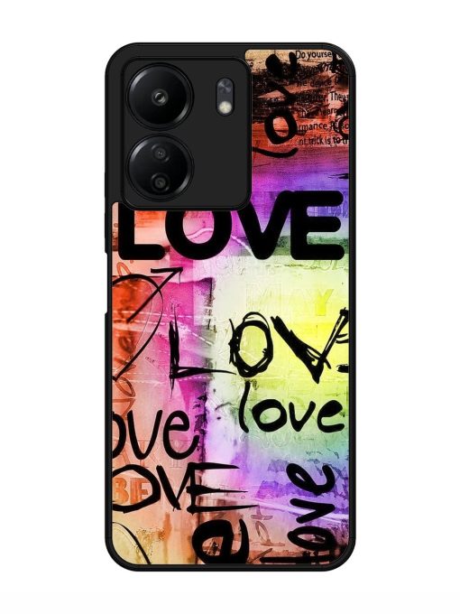 Love Graffiti Glossy Soft Edge Case for Xiaomi Redmi 13C (4G) Chachhi