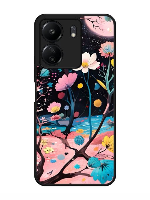 Cosmic Bloom Glossy Soft Edge Case for Xiaomi Redmi 13C (4G)