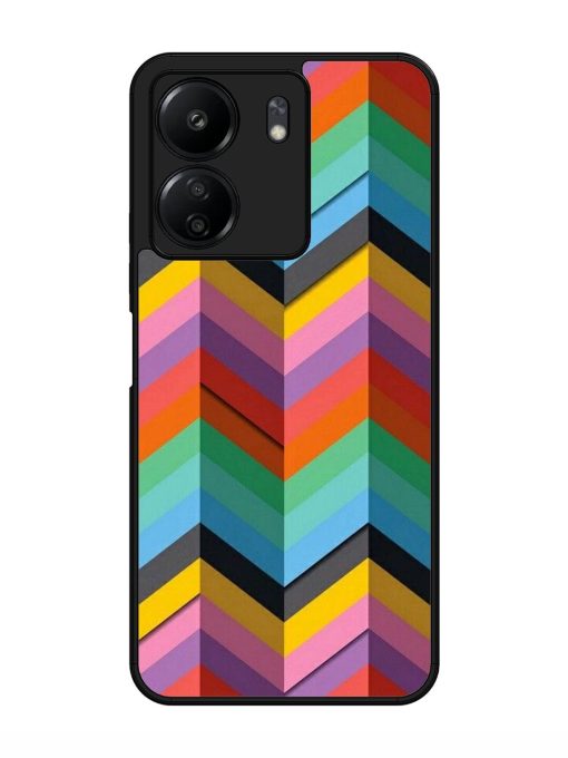 Colorful Zigzag Glossy Soft Edge Case for Xiaomi Redmi 13C (4G) Chachhi