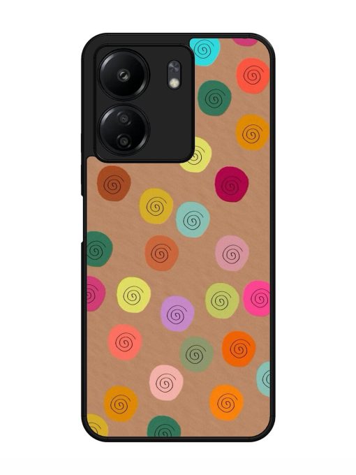 Swirly Dots On Kraft Glossy Soft Edge Case for Xiaomi Redmi 13C (4G) Chachhi