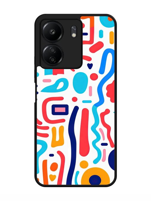 Whimsical Doodle Chaos Glossy Soft Edge Case for Xiaomi Redmi 13C (4G) Chachhi