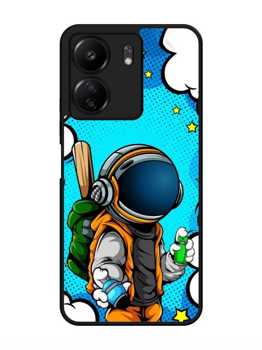 Space Graffiti Artist Glossy Soft Edge Case for Xiaomi Redmi 13C (4G)