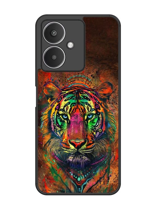 Cosmic Tiger Glossy Soft Edge Case for Xiaomi Redmi 13C (5G) Chachhi