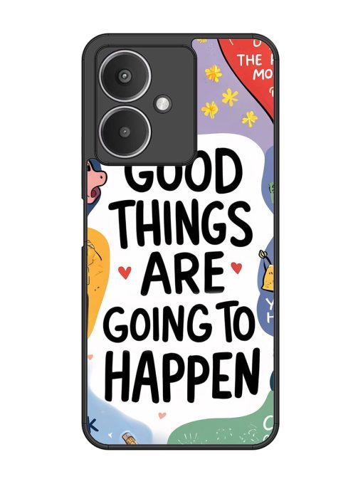 Uplifting Scribbles Glossy Soft Edge Case for Xiaomi Redmi 13C (5G) Chachhi