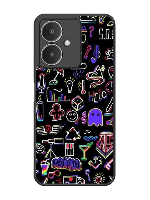 Neon Doodle Glossy Soft Edge Case for Xiaomi Redmi 13C (5G) Chachhi