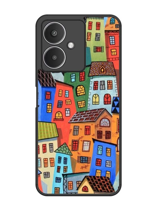 Rainbow House Glossy Soft Edge Case for Xiaomi Redmi 13C (5G) Chachhi