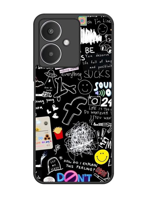 Doodle Diary Glossy Soft Edge Case for Xiaomi Redmi 13C (5G) Chachhi