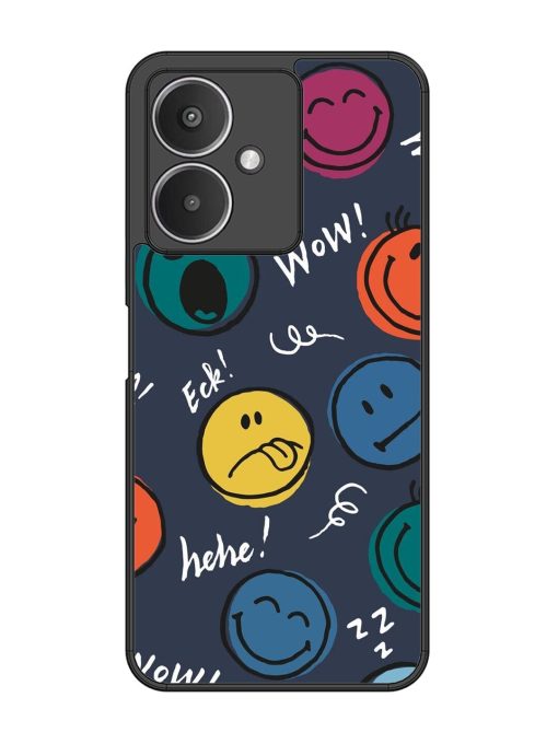 Emoticon Parade Glossy Soft Edge Case for Xiaomi Redmi 13C (5G) Chachhi