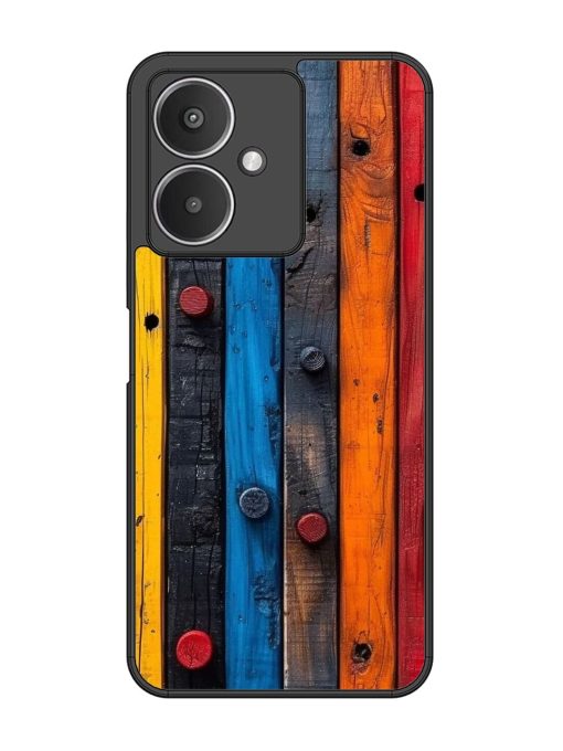 Rainbow Plank Glossy Soft Edge Case for Xiaomi Redmi 13C (5G) Chachhi